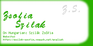 zsofia szilak business card